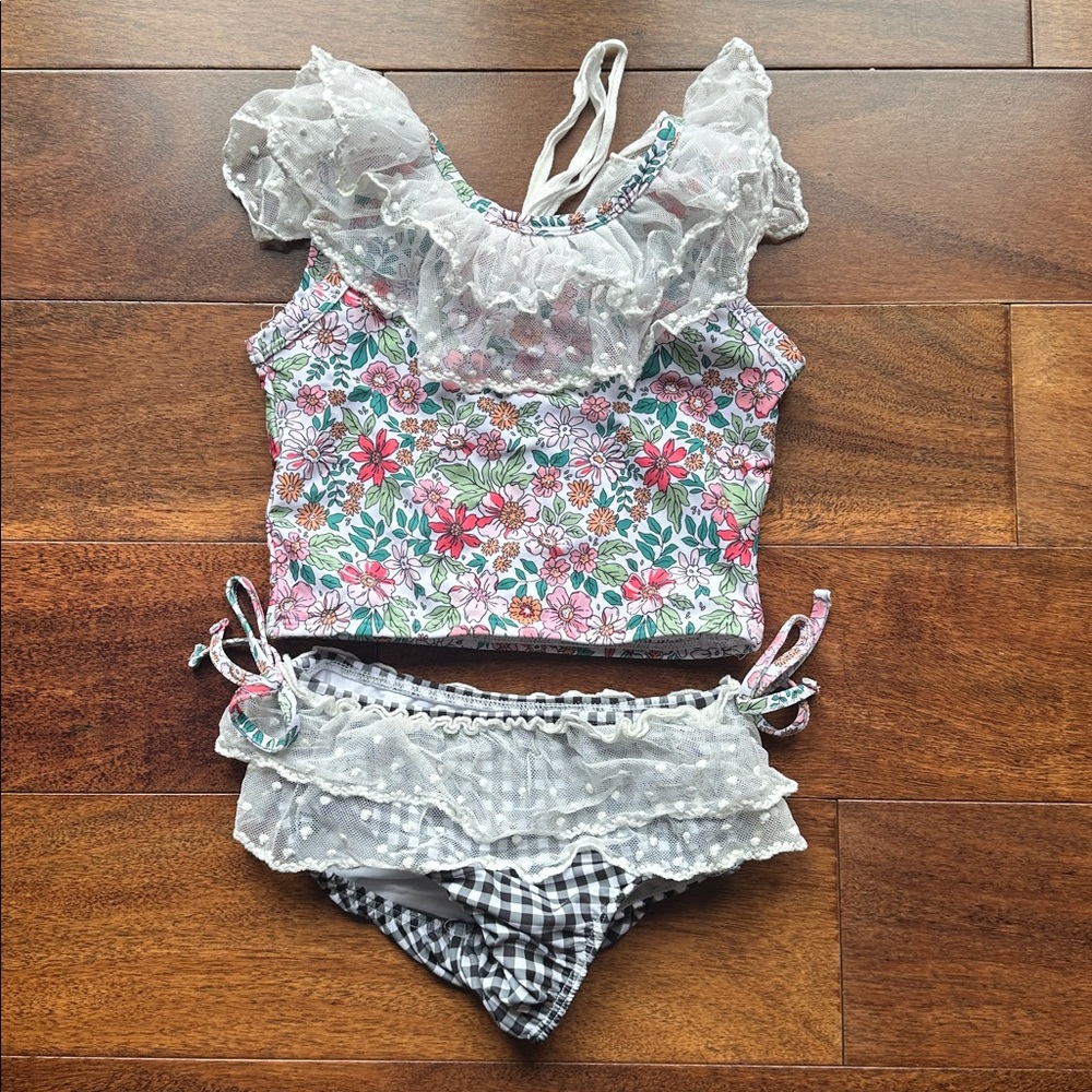 Love and Grow Perfect Petals Lacey Tankini 4T